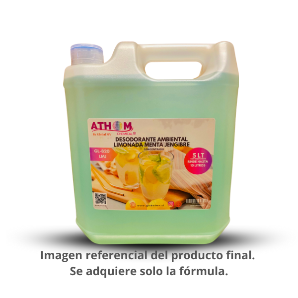 FORMULA DESODORANTE AMBIENTAL LIMONADA MENTA JENGIBRE GL-820 LMJ
